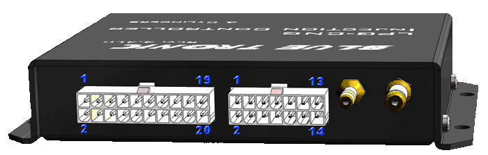 Mounting scheme for LPG/CNG controller BLUETRONIC 4.4LC